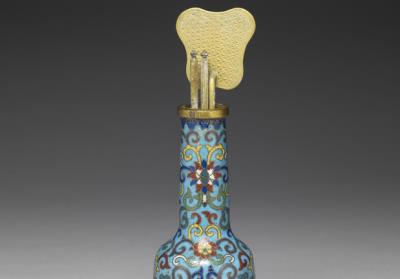 图片[2]-Copper vase in cloisonne enamels, Qing dynasty, Qianlong reign (1736-1795)-China Archive